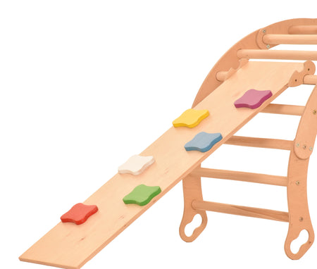 RINAGYM Sliding board & chicken ladder - Climbing triangle accessories - Squares - 115×33 cm