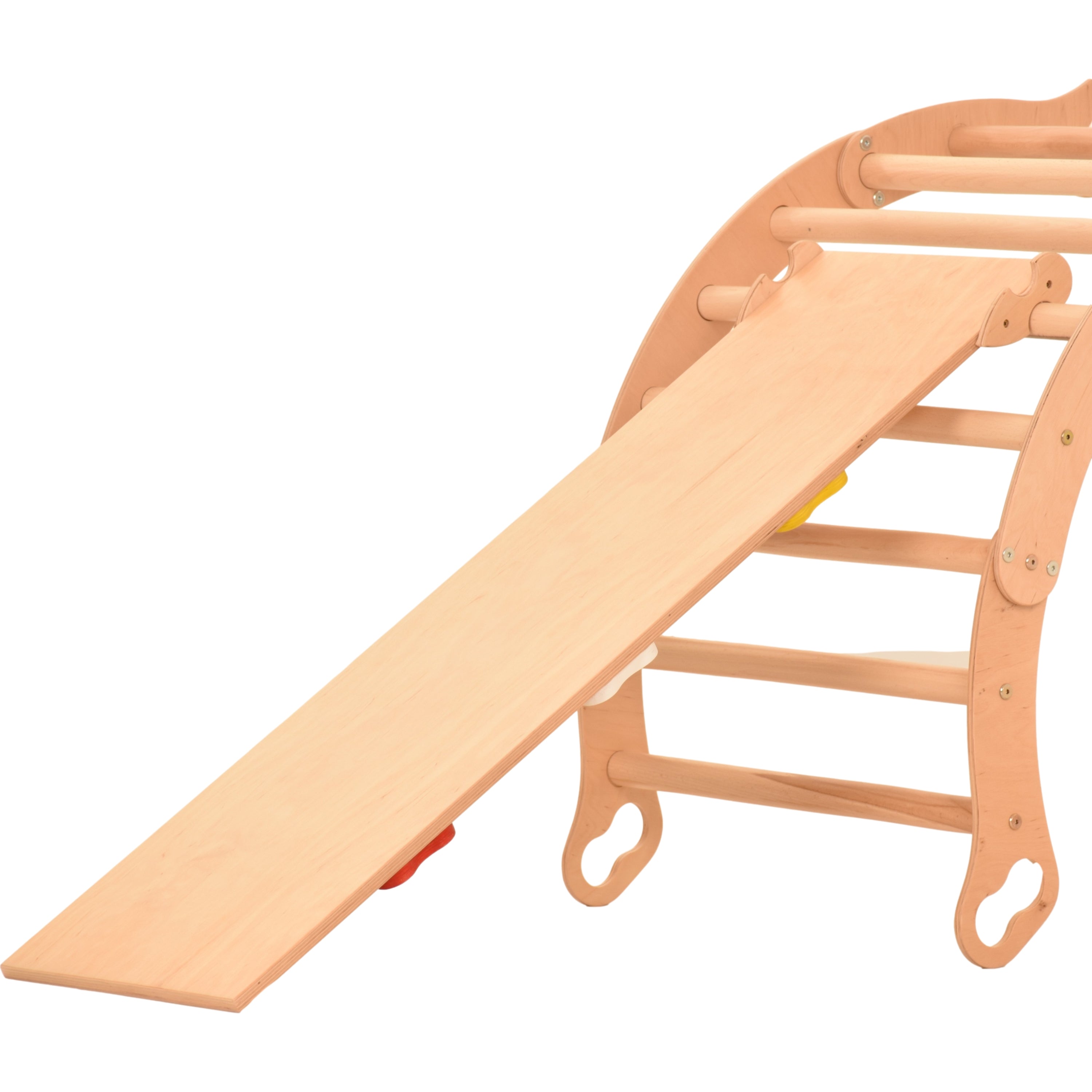 RINAGYM Rutschbrett/Hühnerleiter Zubehör zum Kletterdreieck Rampe 115 * 33 cm (Quadrate)