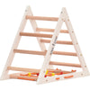 Kletterdreieck für Kinder -Klettergerüst aus Holz - Leiter, Spielnetz - IndoorSpielplatz, Spielturm - Hält bis zu 60kg Gewicht (weiße Farbe)