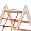 Triangle d'escalade pour enfants - portique d'escalade en bois - échelle, toboggan double face, filet de jeu - aire de jeux intérieure, tour de jeu, tour d'escalade pour enfants