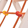Kletterdreieck für Kinder - Klettergerüst aus Holz - Leiter, doppelseitige Rutsche, Spielnetz - Indoor-Spielplatz, Spielturm (weiße Farbe)