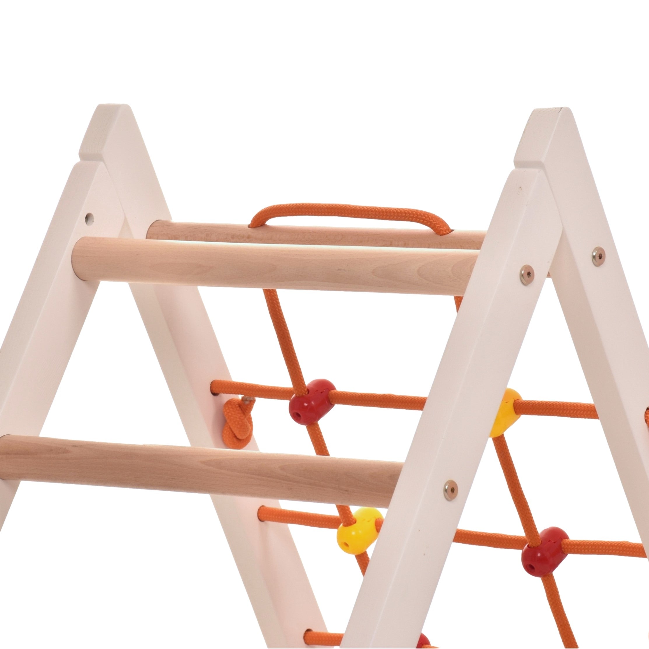 Triangle d'escalade pour enfants - portique d'escalade en bois - échelle, toboggan double face, filet de jeu - aire de jeux intérieure, tour de jeu, tour d'escalade pour enfants