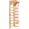 Kletterwand für Kinder-Indoor Klettergerüst aus Holz-Wand-Reck, Stange, Gymnastik-Ringe, Kletterseil, Abnehmbarer Balken, schwedische Leiter, Rutsche - RINAGYM GmbH