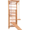 Rinagym Kletterwand Kinder & Erwachsene - Sprossenwand Kinderzimmer - indoor Holzspielplatz - Klettergerüst - Kletterseil - bis 100 kg