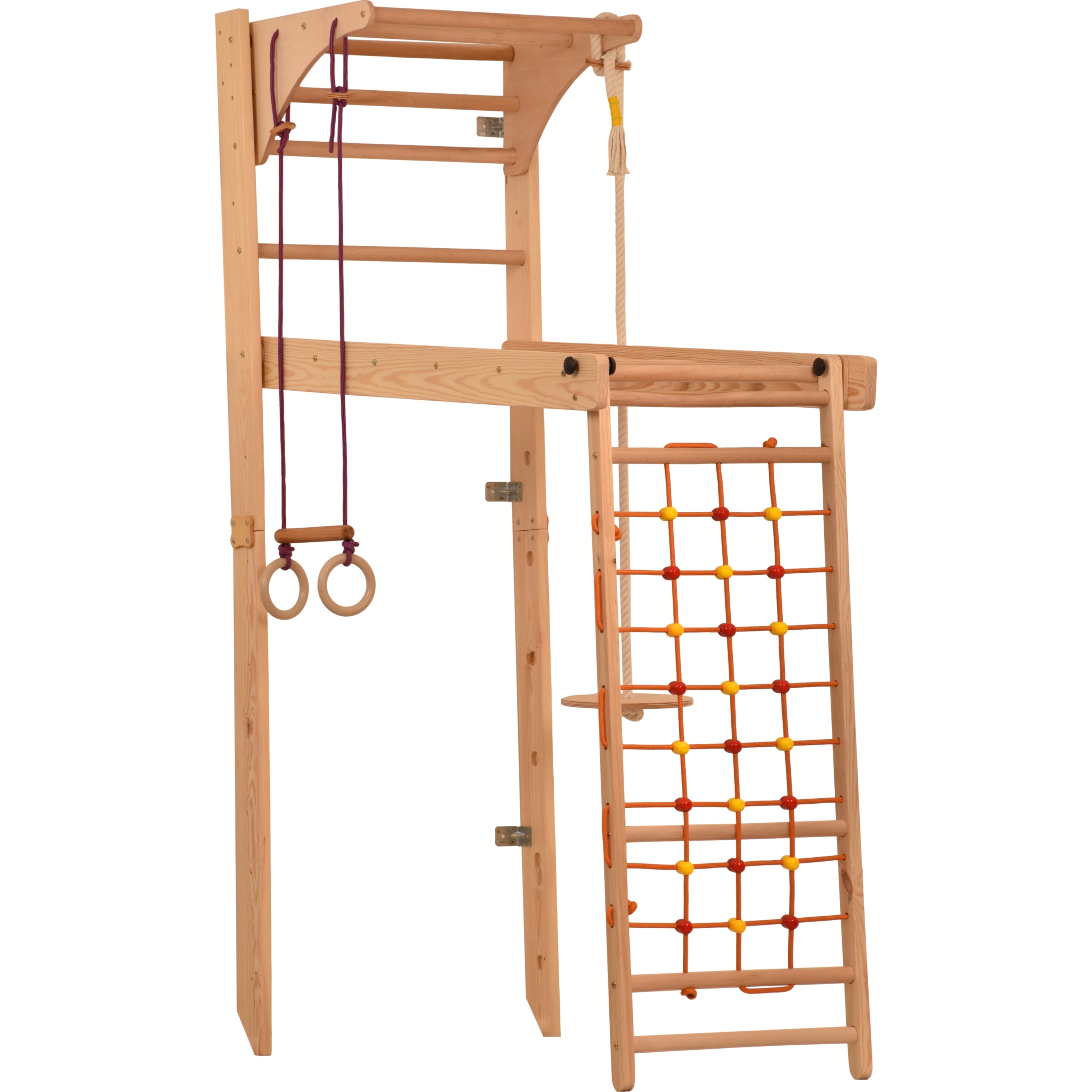 Rinagym climbing wall for children and adults - wall bars for children's rooms - indoor wooden playground - climbing frame - climbing rope - up to 100 kg