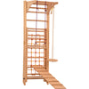 Rinagym Kletterwand Kinder & Erwachsene - Sprossenwand Kinderzimmer - indoor Holzspielplatz - Klettergerüst - Kletterseil - bis 100 kg