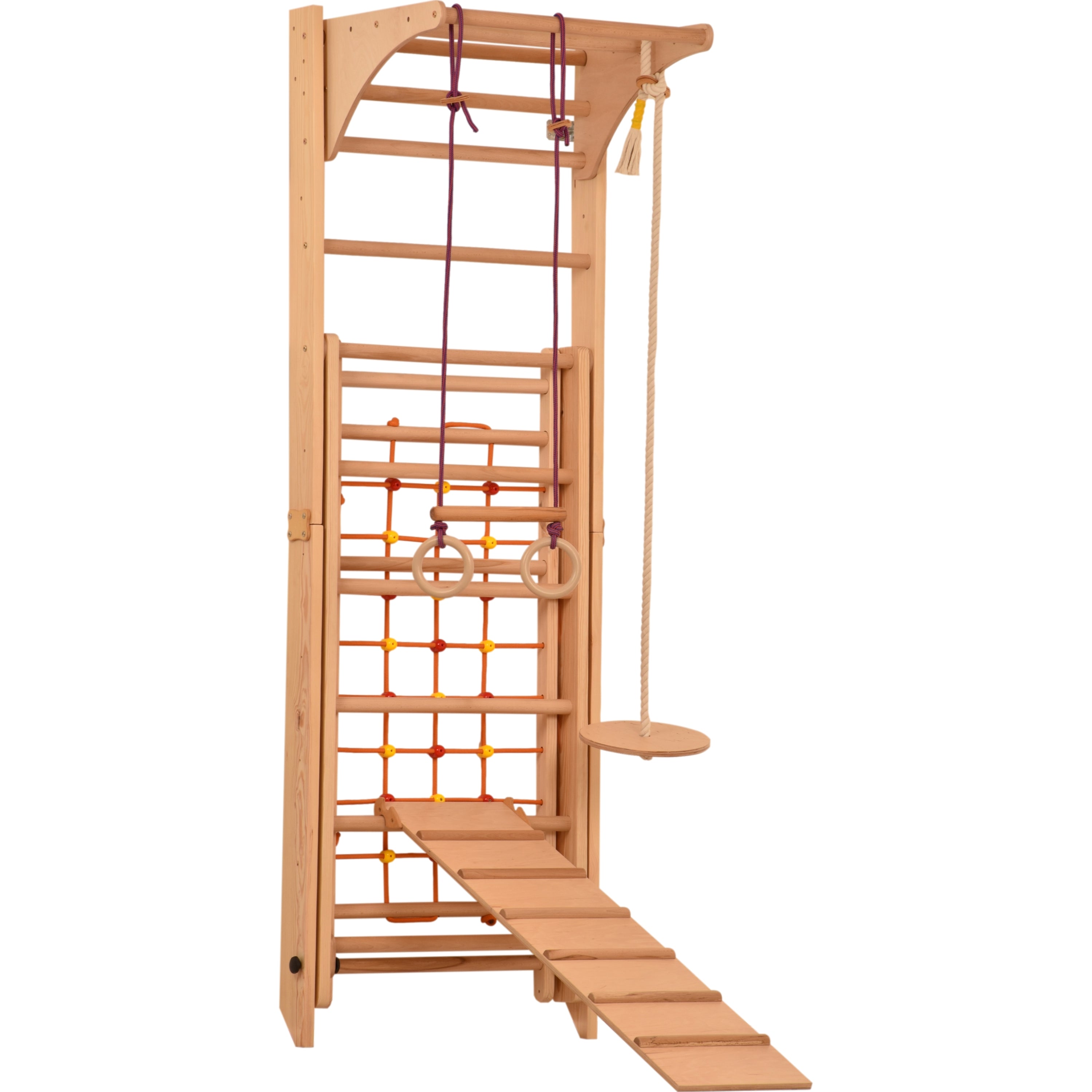 Rinagym climbing wall for children and adults - wall bars for children's rooms - indoor wooden playground - climbing frame - climbing rope - up to 100 kg