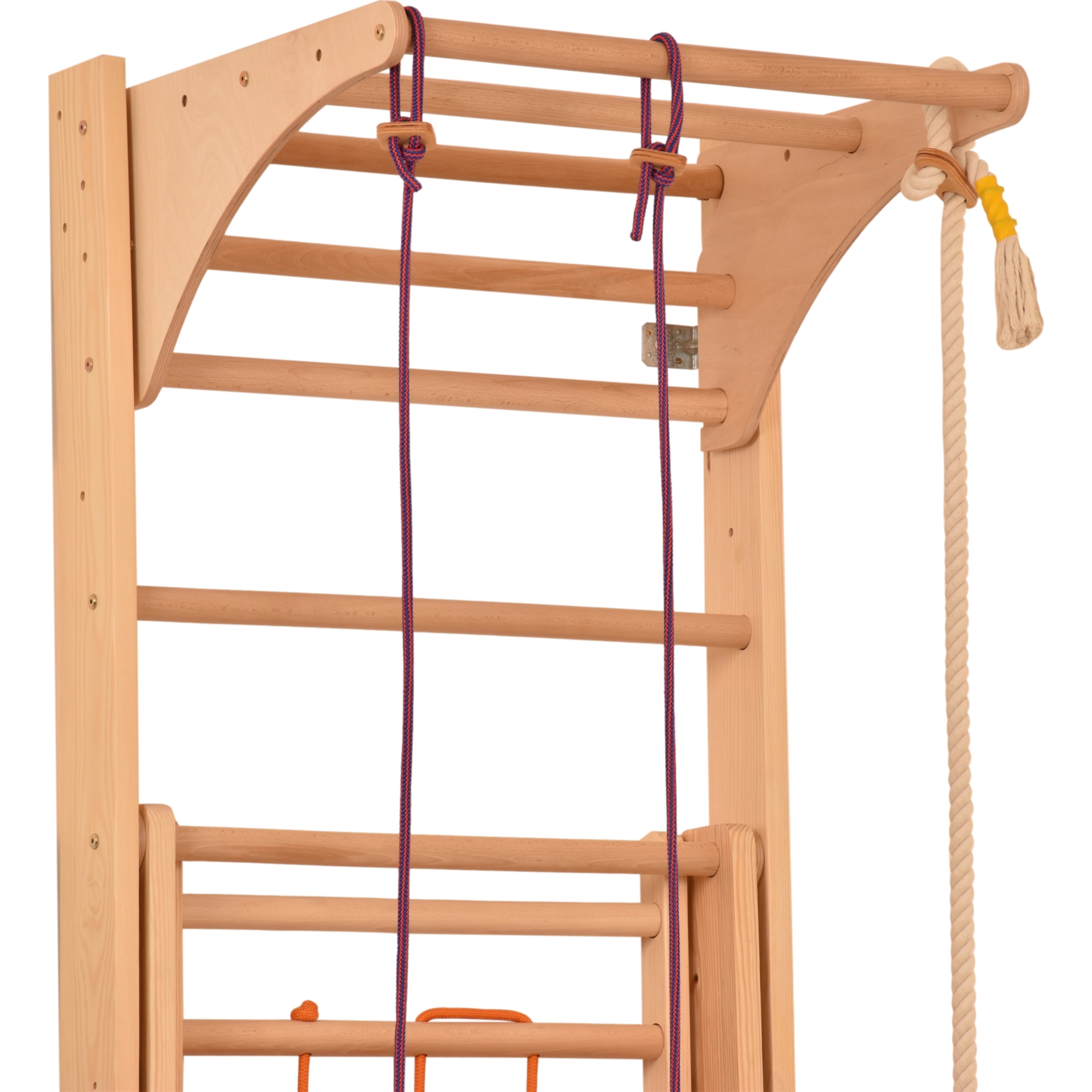 Rinagym climbing wall for children and adults - wall bars for children's rooms - indoor wooden playground - climbing frame - climbing rope - up to 100 kg